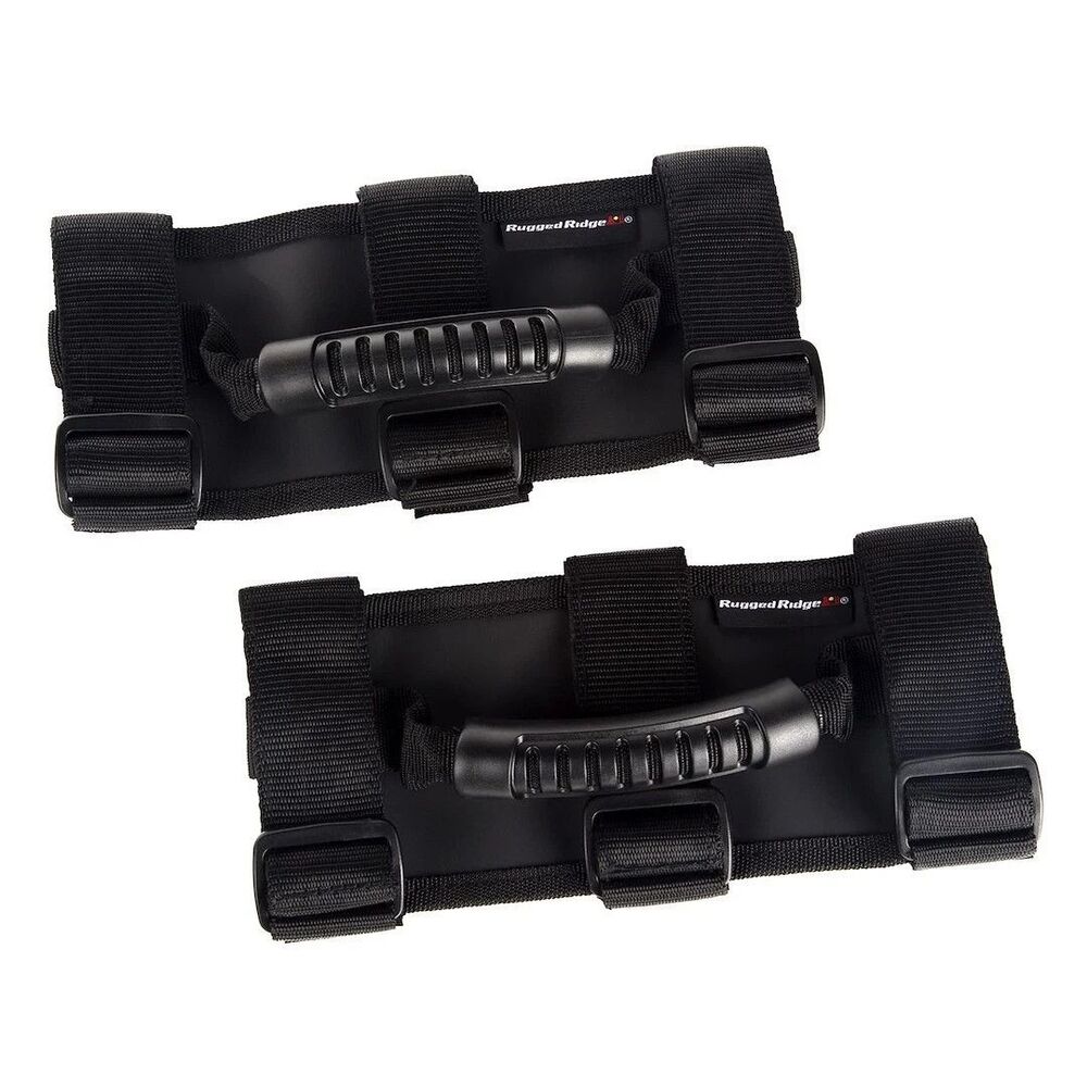 Rugged Ridge 13505.04 Ultimate Grab Handles Black Pair Jeep CJ Wrangler Roll Bar